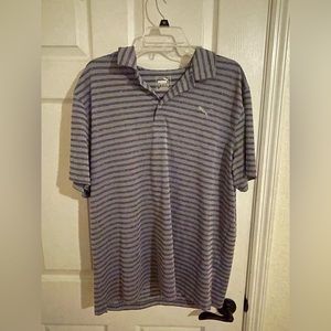 Puma XL purple striped Golf Polo